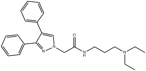 1-[4,5-DIPHENYLPYRAZOL-1-YL]-N-(DIETHYLAMINOPROPYL)-ACETAMIDE Struktur