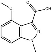 4-Methoxy-1-methyl-1H-indazole-3-carboxylic acid Struktur