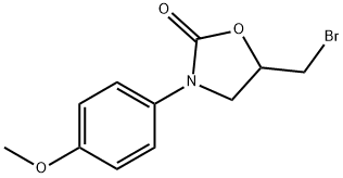 5-(Bromomethyl)-3-(4-methoxyphenyl)-1,3-oxazolidin-2-one Struktur