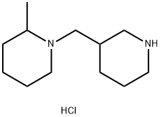 2-Methyl-1-(3-piperidinylmethyl)piperidinedihydrochloride Struktur