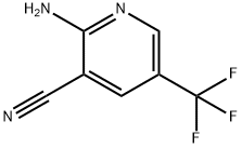 2-amino-5-(trifluoromethyl)pyridine-3-carbonitrile Struktur