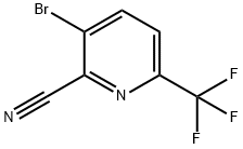 3-Bromo-2-cyano-6-(trifluoromethyl)pyridine Struktur