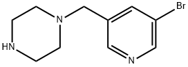 1-((5-bromopyridin-3-yl)methyl)piperazine Struktur