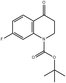 N-Boc-7-fluoro-3,4-dihydroquinoline-4(2H)-one Struktur