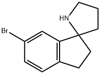 Spiro[1H-indene-1,2'-pyrrolidine], 6-bromo-2,3-dihydro- Struktur