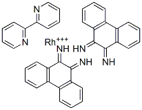 bis(phenanthrenequinonediimine)(bipyridyl)rhodium(III) Struktur