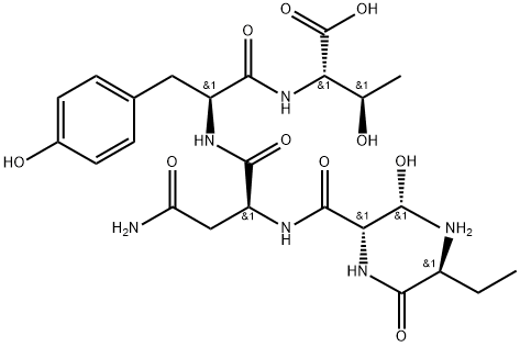 aminobutyryl-threonyl-asparaginyl-tyrosyl-threonine Struktur