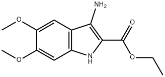 ethyl 3-amino-5,6-dimethoxy-1H-indole-2-carboxylate Struktur