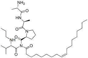 oleoylalanyl-alanyl-prolyl-N-propylvalinamide Struktur