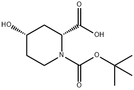 (2R,4S)-1-(TERT-ブチルトキシカルボニル)-4-ヒドロキシピペリジン-2-カルボン酸 化學(xué)構(gòu)造式