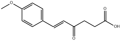 (E)-6-(4-methoxyphenyl)-4-oxo-5-hexenoic acid Struktur