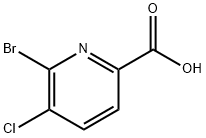 6-BroMo-5-chloro-pyridine-2-carboxylic acid Struktur