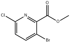 2-Pyridinecarboxylic acid, 3-broMo-6-chloro-, Methyl ester Struktur