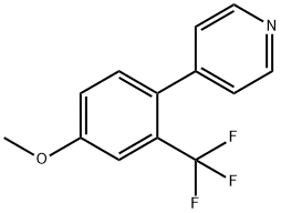 4-(4-Methoxy-2-(trifluoromethyl)phenyl)pyridine Struktur