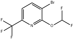 3-Bromo-2-(difluoromethoxy)-6-(trifluoromethyl)pyridine Struktur