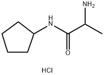 2-Amino-N-cyclopentylpropanamide hydrochloride Struktur