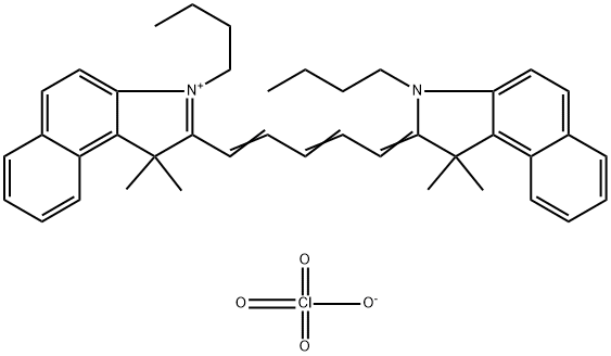 4,5:4',5'-DIBENZO-1,1'-DIBUTYL-3,3,3',3'-TETRAMETHYLINDADICARBOCYANINE PERCHLORATE Struktur