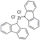 Bis-(fluorenyl)-zirconium dichloride Struktur