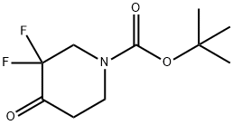 tert-butyl 3,3-difluoro-4-oxopiperidine-1-carboxylate Struktur