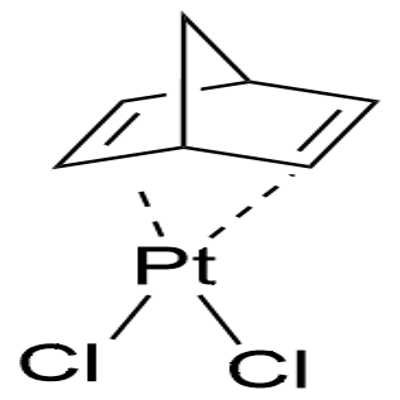 DICHLORO(NORBORNADIENE)PLATINUM (II) Struktur