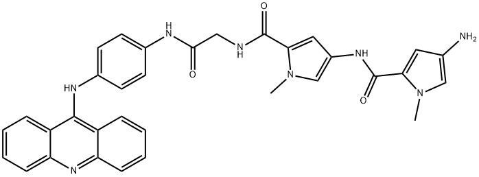 4-(9-acridinylamino)-N-(4-(((4-amino-1-methylpyrrol-2-yl)carbonyl)amino)-1-methylpyrrol-2-carbonyl)glycylaniline Struktur