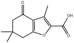 3,6,6-TRIMETHYL-4-OXO-4,5,6,7-TETRAHYDRO-BENZOFURAN-2-CARBOXYLIC ACID Struktur