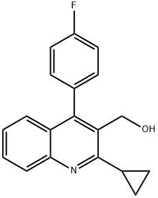 2-Cyclopropyl-4-(4-fluorophenyl)-quinolyl-3-methanol Structure