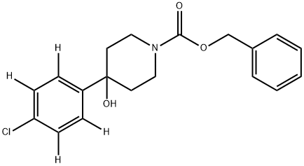 N-Benzyloxycarbonyl-4-(4-chlorophenyl-d4)-4-piperidinol Struktur