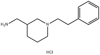 C-(1-Phenethyl-piperidin-3-yl)-methylamine dihydrochloride Struktur