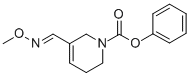 1(2H)-Pyridinecarboxylic acid, 3,6-dihydro-5-((methoxyimino)methyl)-,  phenyl ester Struktur