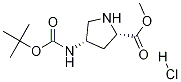 (2S,4S)-4-BOC-aMino Pyrrolidine-2-carboxylic acid Methylester-HCl Struktur