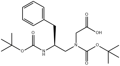 (2S)-N-(2-Boc-amino-3-phenylpropyl) Boc-glycine Struktur