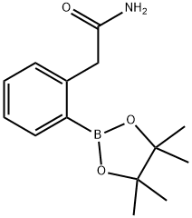 2-(Aminocarbonylmethyl)phenylboronic acid, pinacol ester Struktur