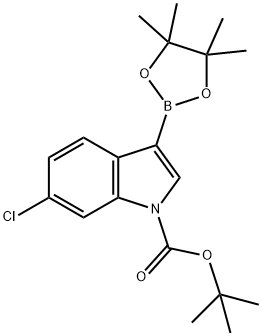 1-BOC-6-chloroindole-3-boronic acid, pinacol ester Struktur