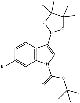 1-BOC-6-Bromoindole-3-boronic acid, pinacol ester Struktur