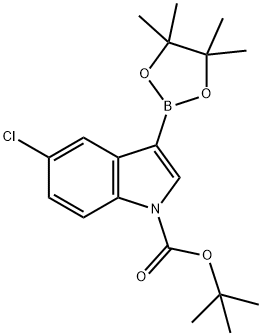 1-BOC-5-CHLOROINDOLE-3-BORONIC ACID, PINACOL ESTER 結(jié)構(gòu)式