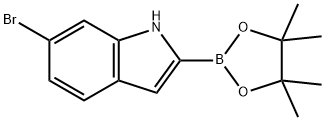 6-BROMOINDOLE-2-BORONIC ACID PINACOL ESTER 結(jié)構(gòu)式