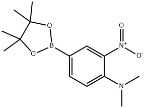 N,N-Dimethyl-2-nitro-4-(4,4,5,5-tetramethyl-1,3,2-dioxaborolan-2-yl)aniline Struktur