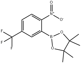 4,4,5,5-Tetramethyl-2-(2-nitro-5-(trifluoromethyl)phenyl)-1,3,2-dioxaborolane Struktur