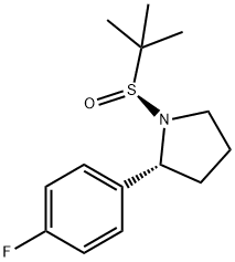 (2R)-1-(叔丁基亞磺?；?-2-(4-氟苯基)吡咯烷, 1218989-47-9, 結構式