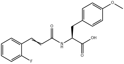 (S,E)-2-(3-(2-fluorophenyl)acrylaMido)-3-(4-Methoxyphenyl)propanoic acid Struktur