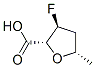 2-Furancarboxylicacid,3-fluorotetrahydro-5-methyl-,[2R-(2alpha,3beta,5alpha)]-(9CI) Struktur