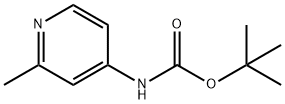 tert-butyl N-(2-methylpyridin-4-yl)carbamate Struktur