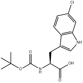 Boc-6-chloro-DL-tryptophan Struktur