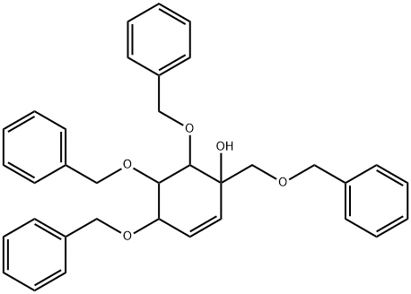 4,5,6-Tris(phenylMethoxy)-1-[(phenylMethoxy)Methyl]-2-cyclohexen-1-ol Struktur