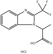 2-(2-Trifluoromethyl-benzoimidazol-1-yl)-propionic acid hydrochloride Struktur