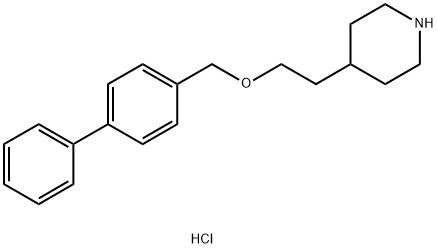 4-[2-([1,1'-Biphenyl]-4-ylmethoxy)ethyl]-piperidine hydrochloride Struktur