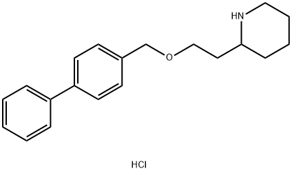 2-[2-([1,1'-Biphenyl]-4-ylmethoxy)ethyl]-piperidine hydrochloride Struktur