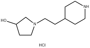 1-[2-(4-Piperidinyl)ethyl]-3-pyrrolidinoldihydrochloride Struktur