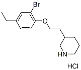 2-Bromo-4-ethylphenyl 2-(3-piperidinyl)ethyl-ether hydrochloride Struktur